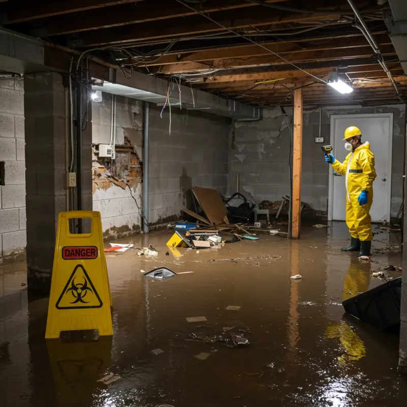 Flooded Basement Electrical Hazard in Beverly, MA Property